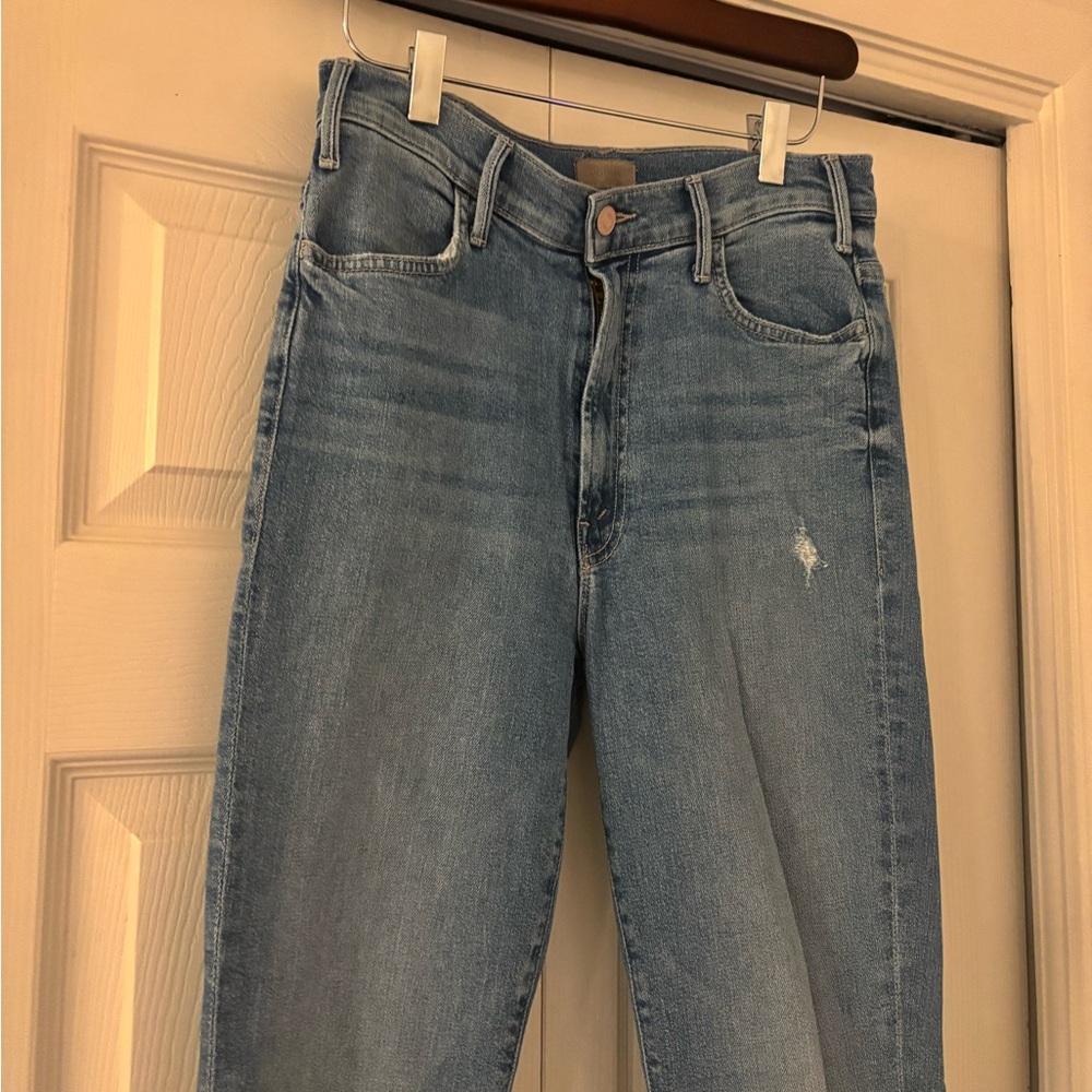 MOTHER DENIM The Hustler Ankle Fray Jeans in Understudy - Picture 9 of 14
